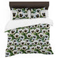 White Pansy Patchwork Duvet Cover Set
