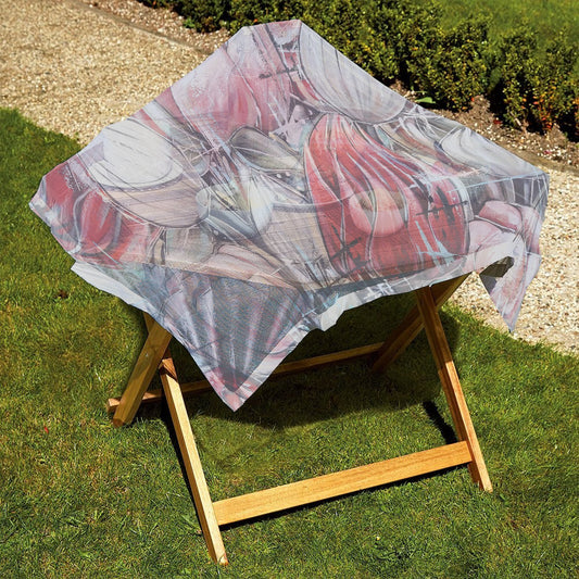 White Pink and Red Proteas Table Net Cover