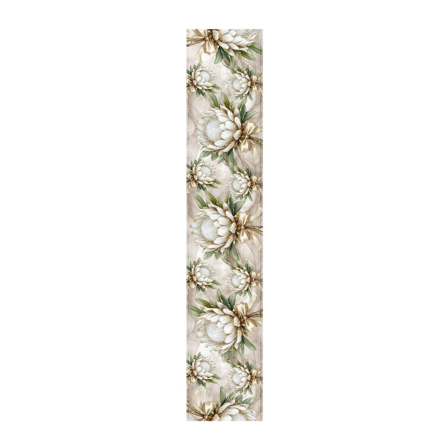White Proteas Table Runner by Mark van Vuuren