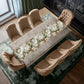 White Proteas Table Runner by Mark van Vuuren