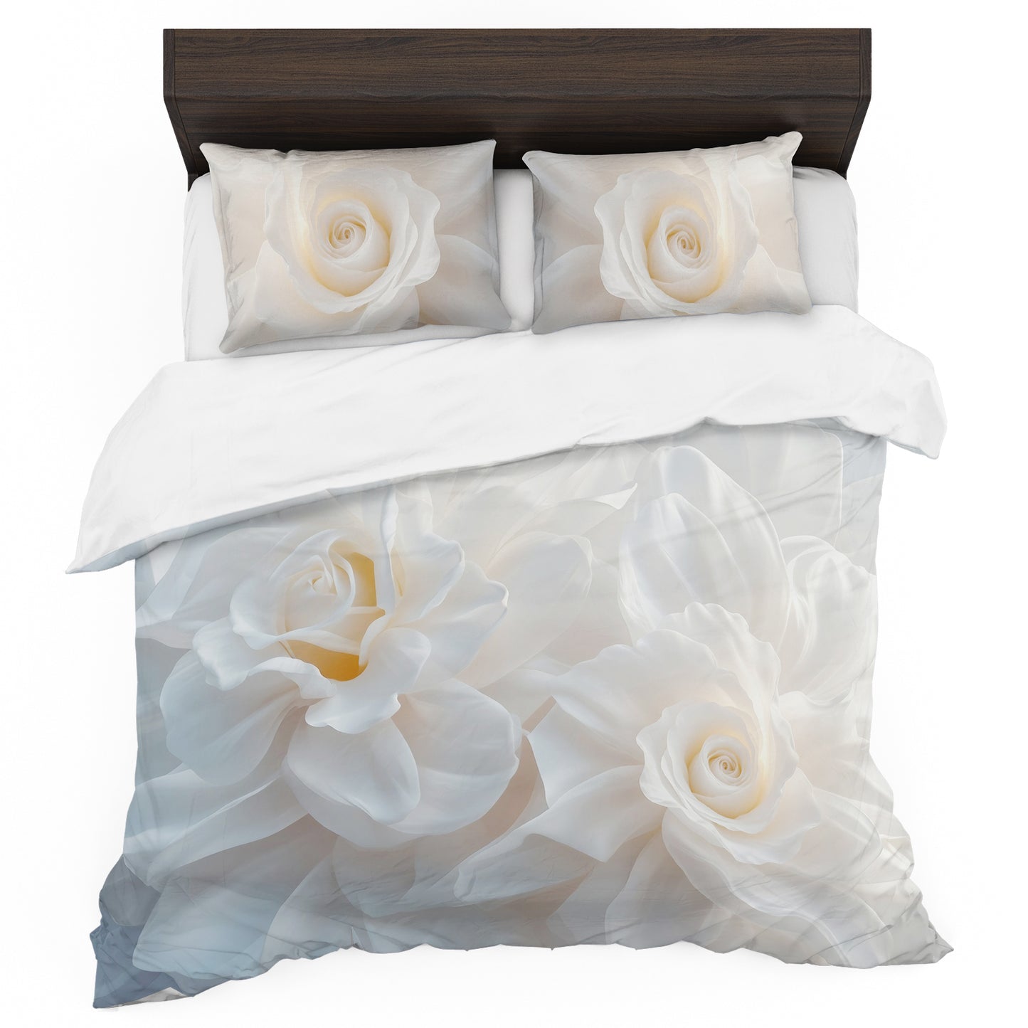White Rose Duvet Cover Set