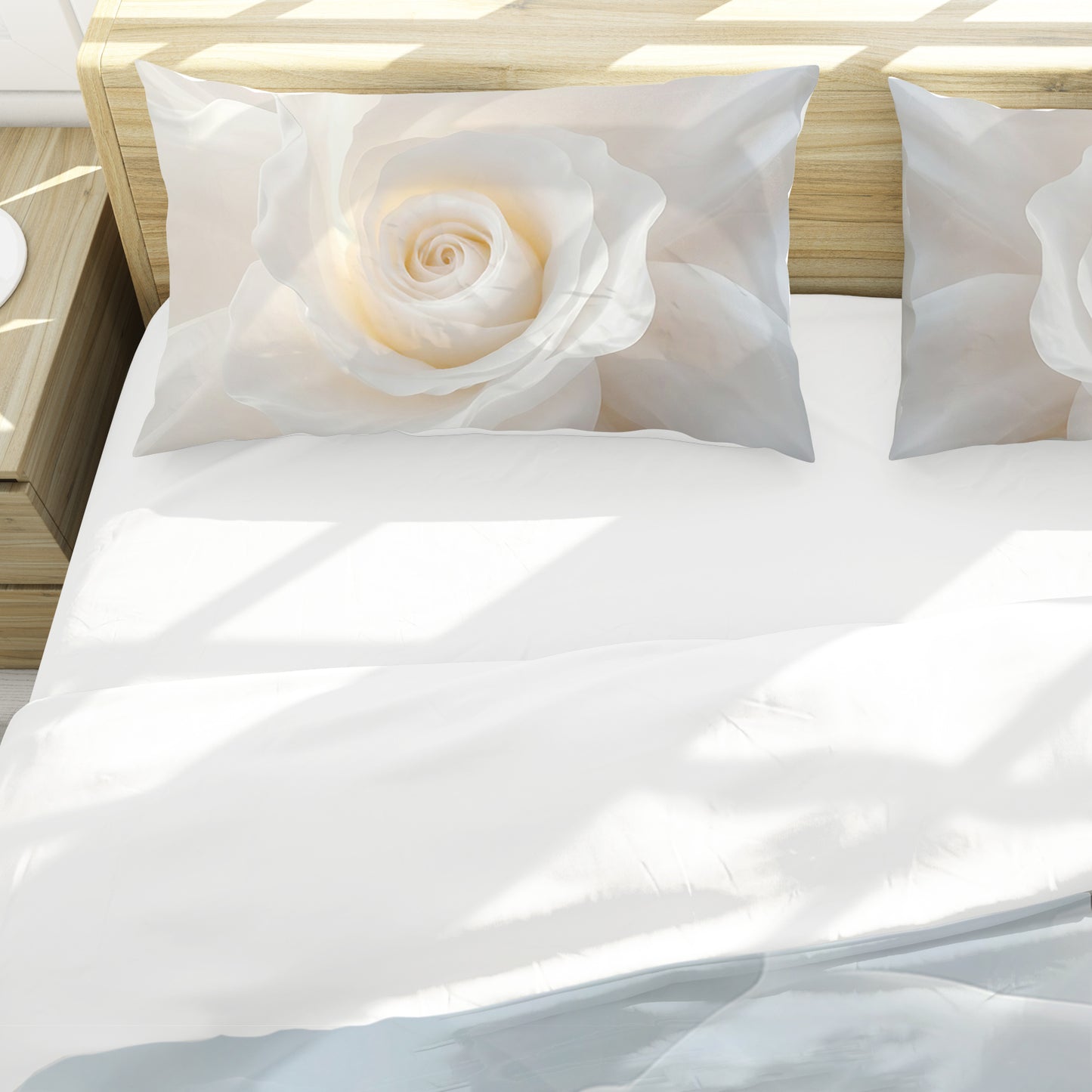White Rose Duvet Cover Set