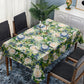 White Rose on Navy Rectangle Tablecloth by Mark Van Vuuren