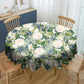White Rose on Navy By Mark Van Vuuren Round Tablecloth