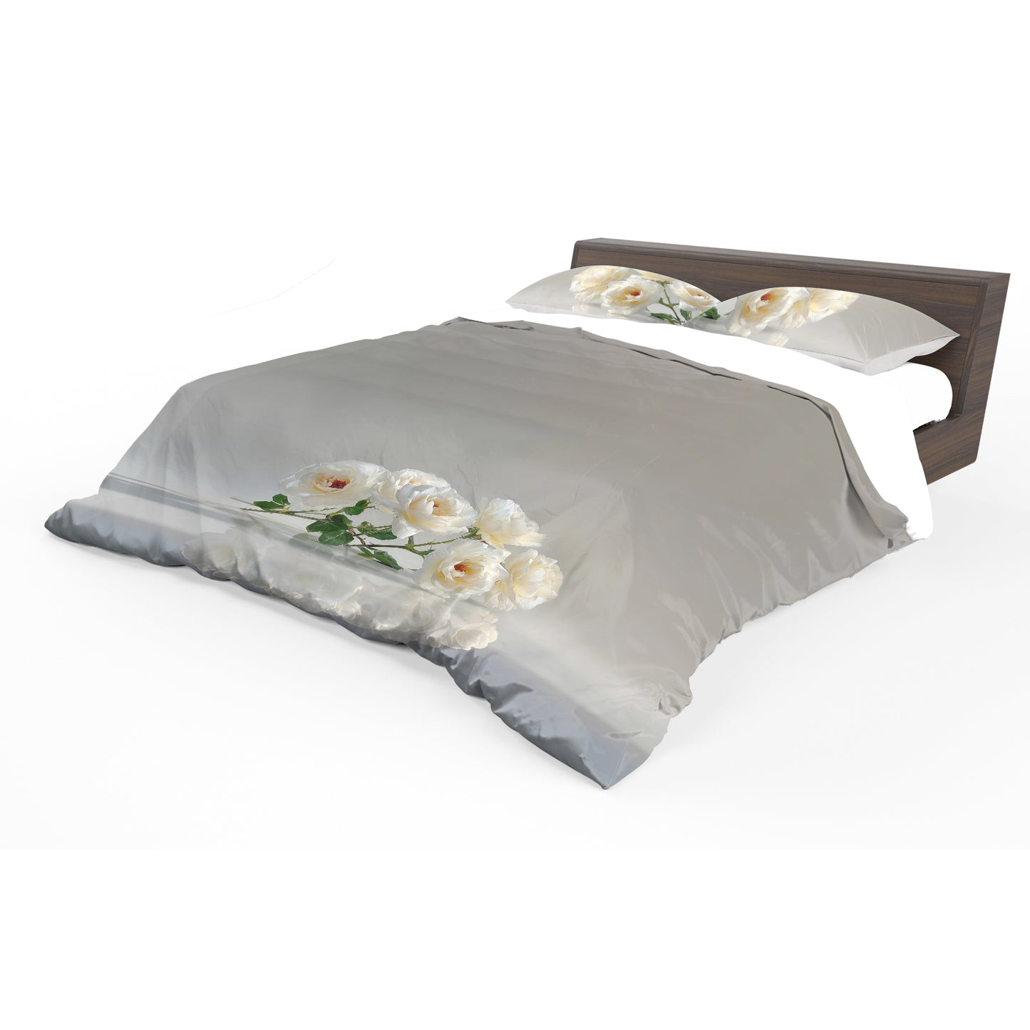 White Roses Duvet Cover Set