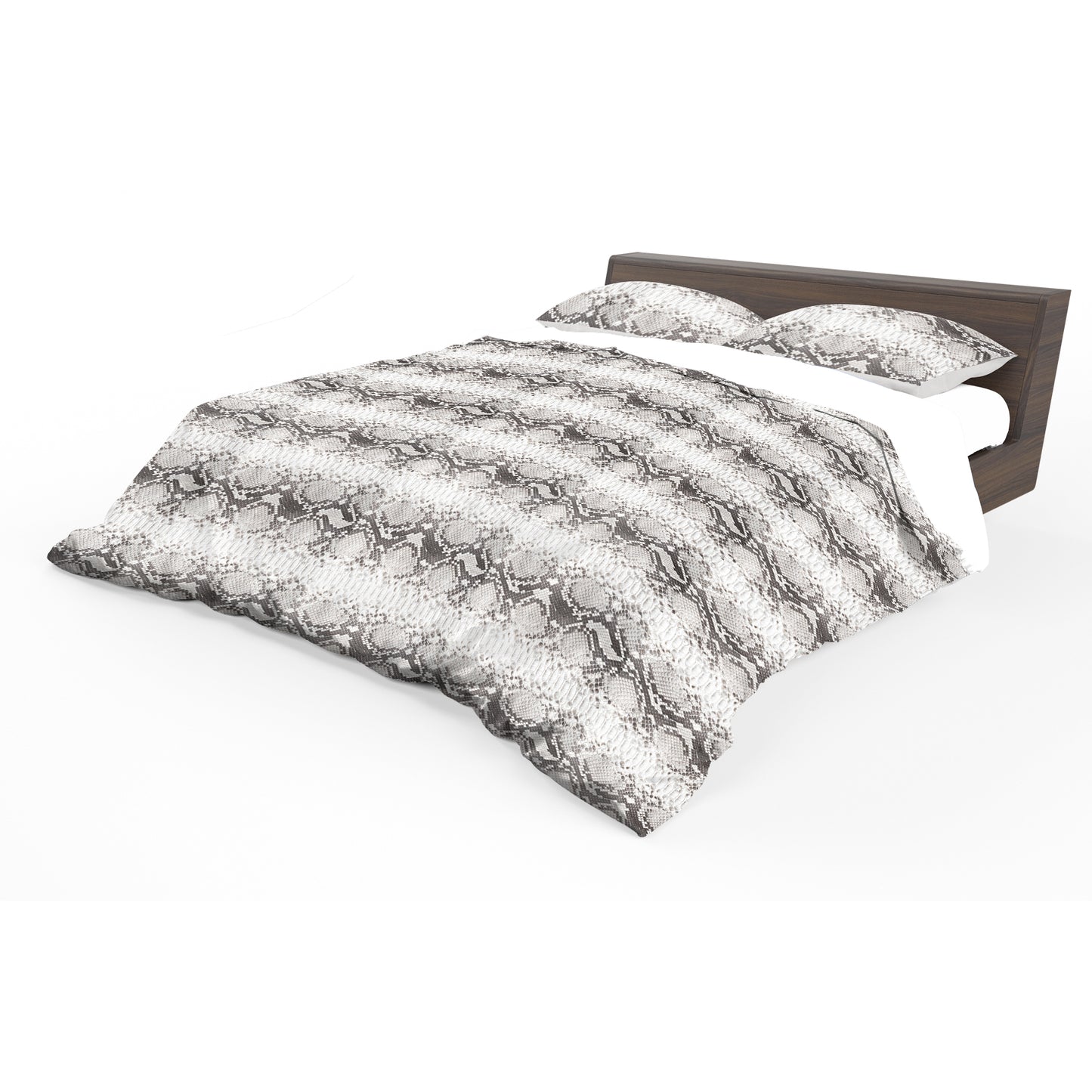 White Snake Skin Duvet Cover Set