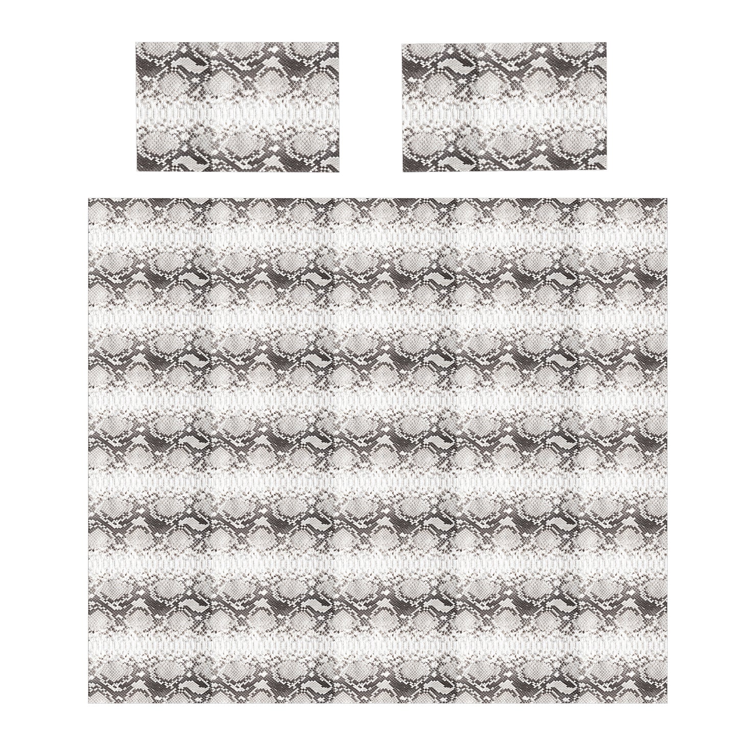 White Snake Skin Duvet Cover Set