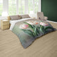 White Tulips Duvet Cover Set