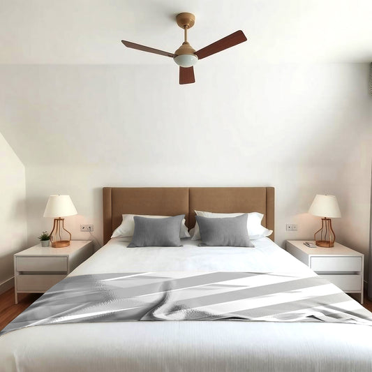 White Beams Light Bed Throw