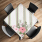 White and Grey Dotted Pattern Square Tablecloth