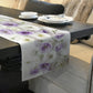 White and Lilac Floral Table Runner