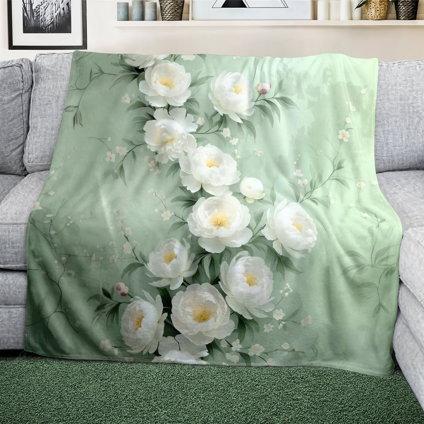 White and Pure Light Weight Fleece Blanket