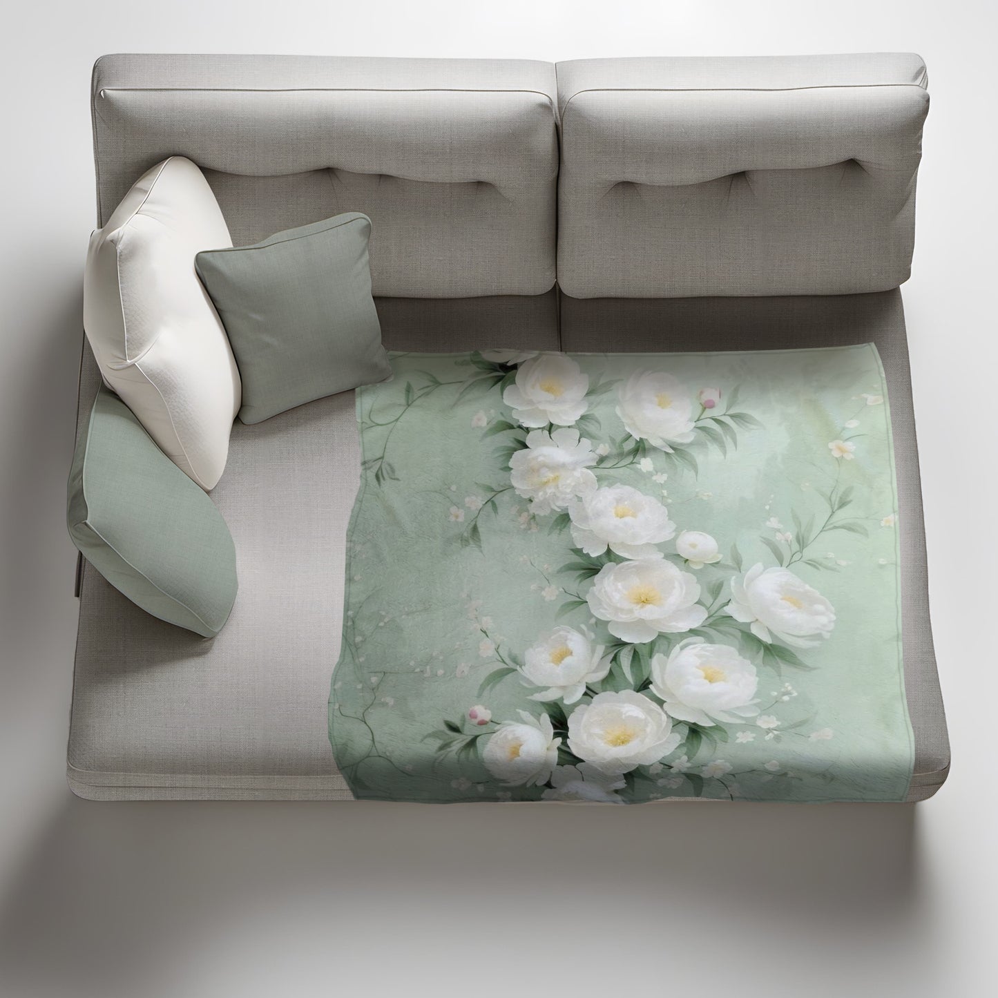 White and Pure Light Weight Fleece Blanket