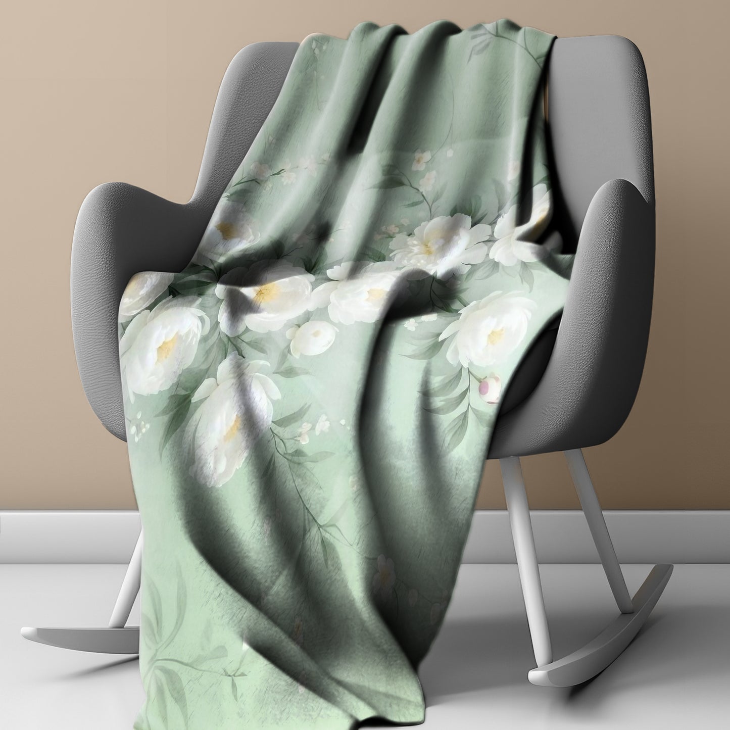 White and Pure Light Weight Fleece Blanket