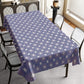 White circles on Deep Bluegrey Rectangle Tablecloth