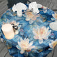 Whither Waterlilies Round Tablecloth