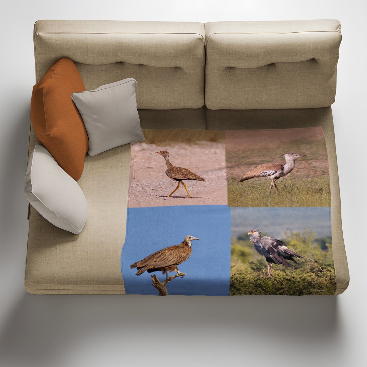 Wild Birds Light Weight Fleece Blanket by Annette Heymans
