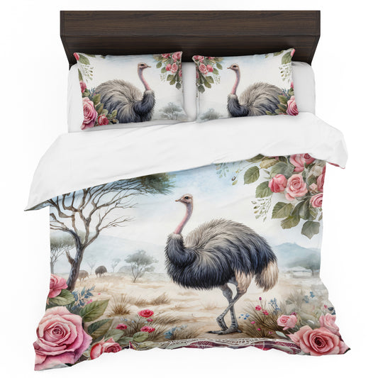 WildLife Ostrich Male Duvet Cover Set