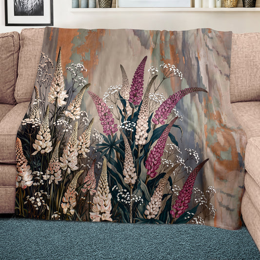 Wild Lupine Grove  Light Weight Fleece Blanket