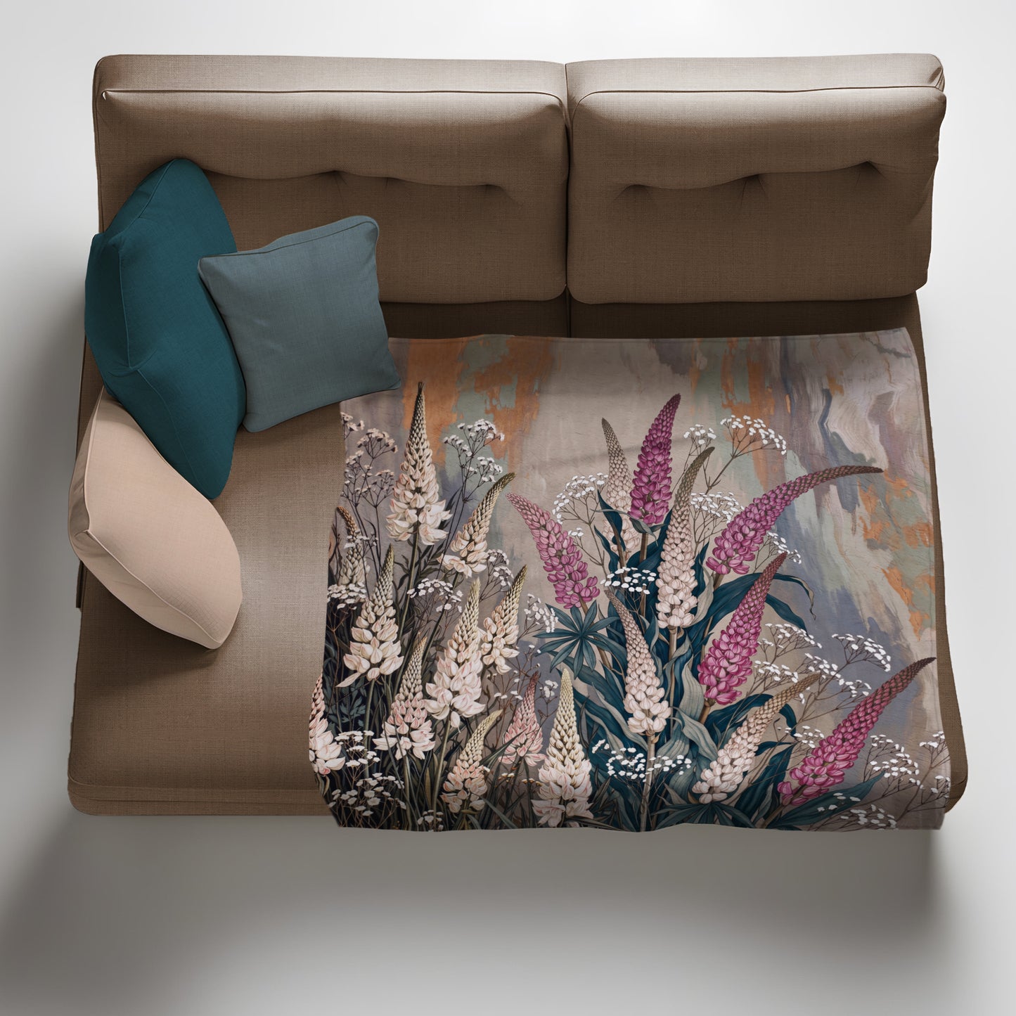 Wild Lupine Grove  Light Weight Fleece Blanket