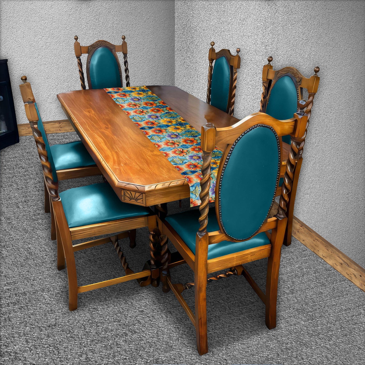 Wild Petal Pottery Table Runner