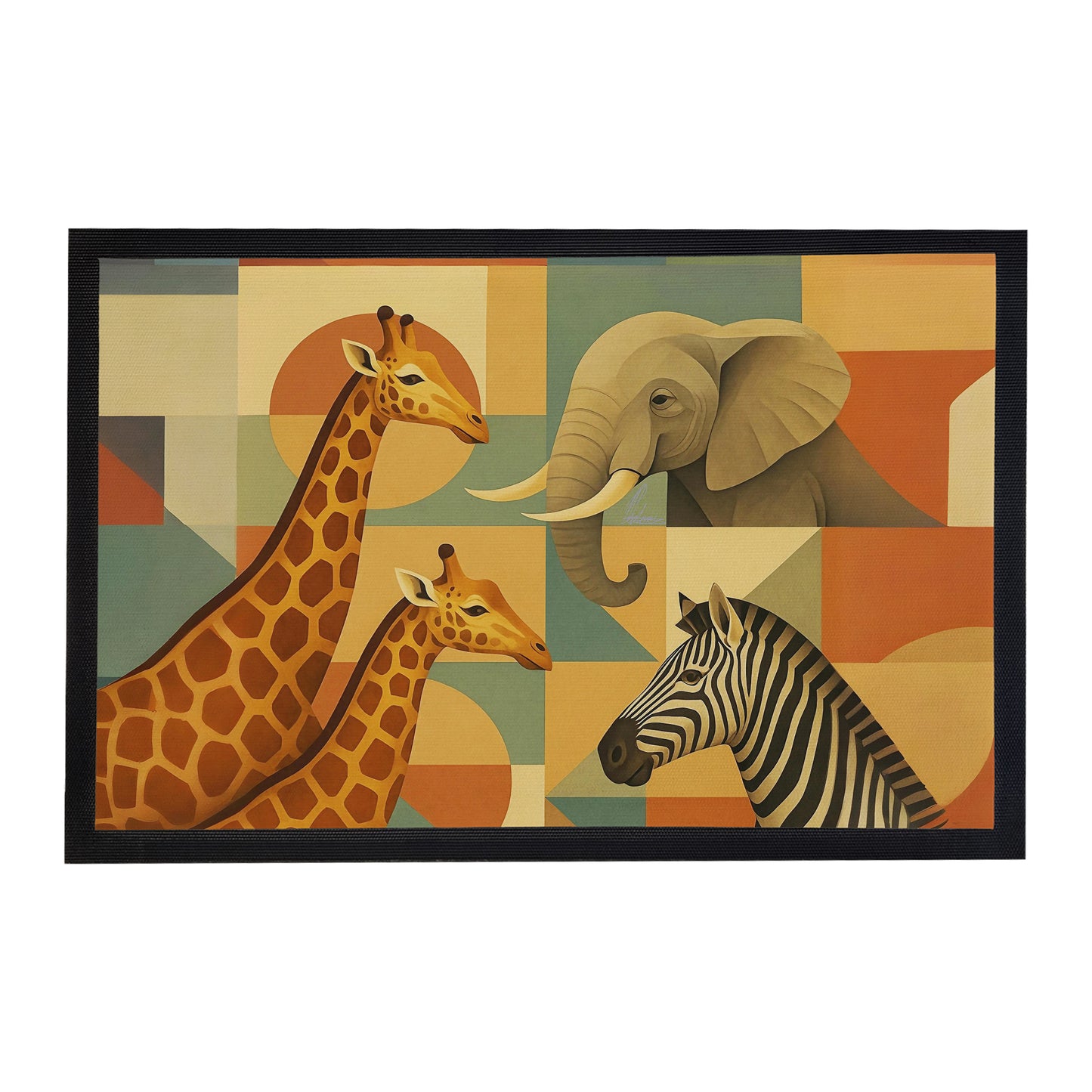 Wild Safari Collage Door Mat by Nathan Pieterse