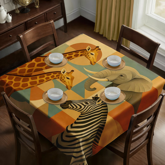 Wild Safari Collage Square Tablecloth by Nathan Pieterse