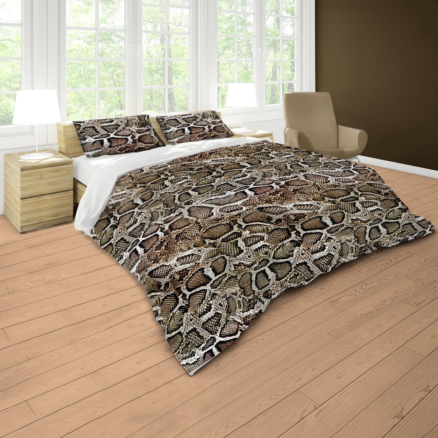 Wild Snake Skin Duvet Cover Set