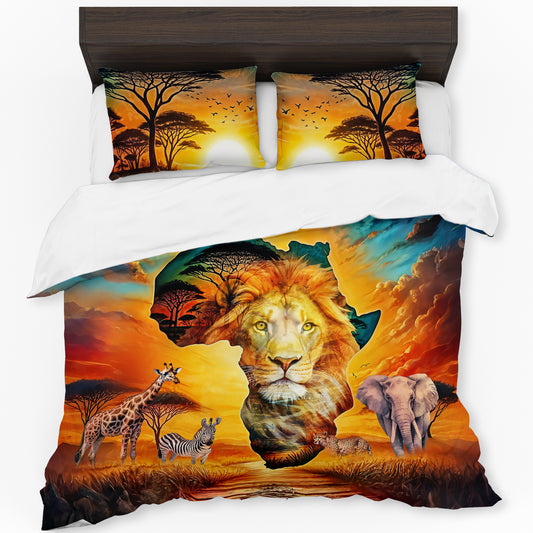 Wildlife Africa’s Golden King Duvet Cover Set