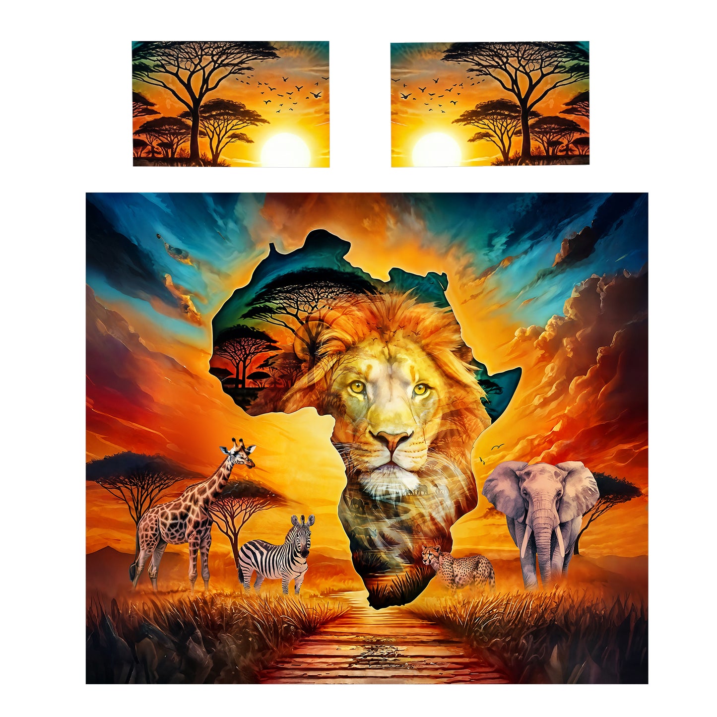 Wildlife Africa’s Golden King Duvet Cover Set