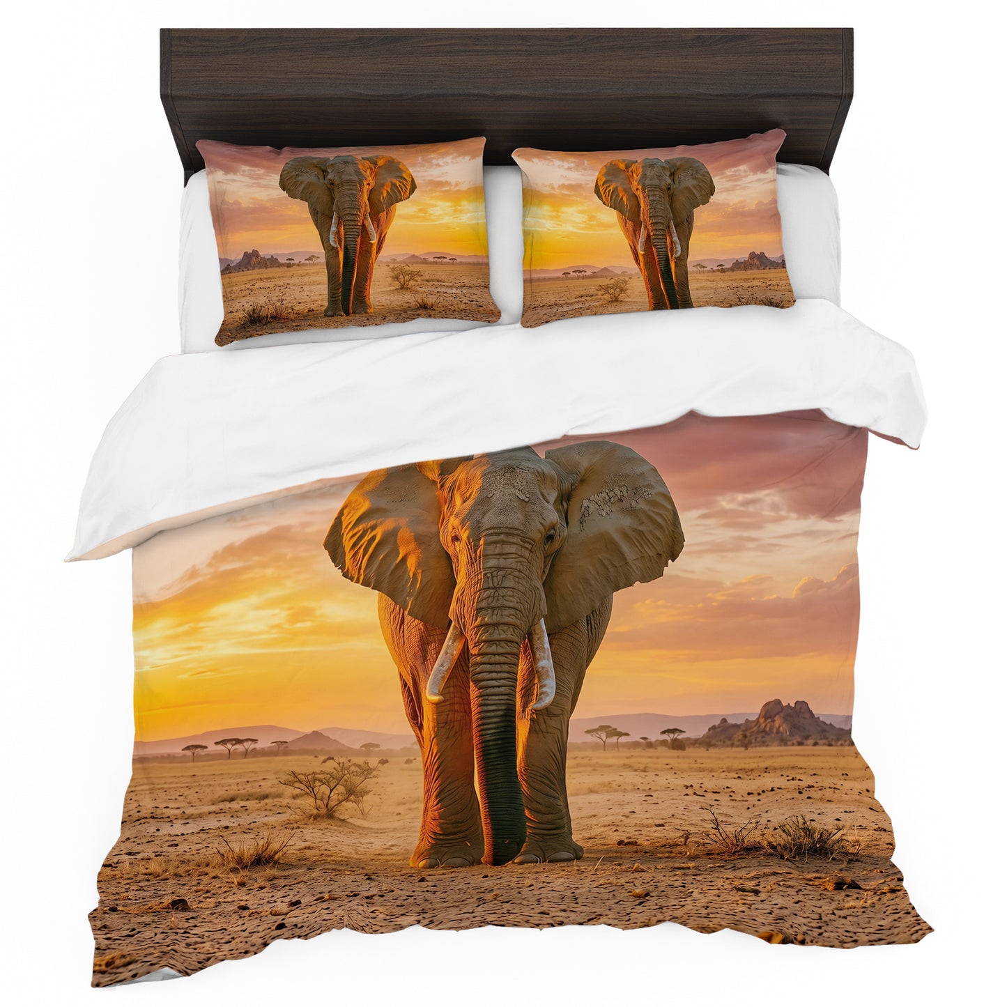 Wildlife African Elephant Duvet Cover Set