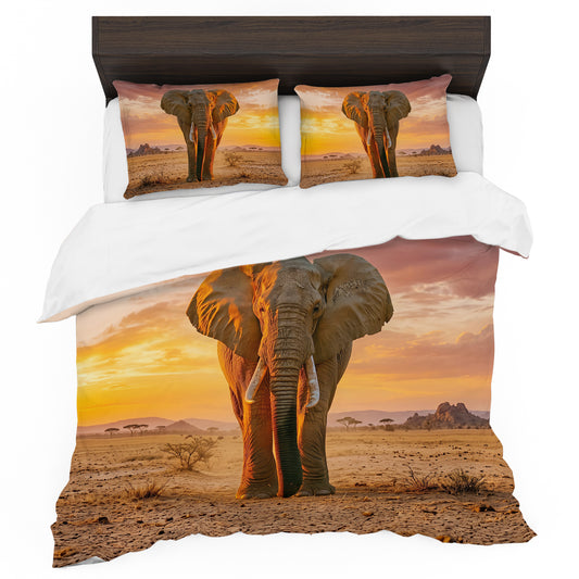 Wildlife African Elephant Duvet Cover Set