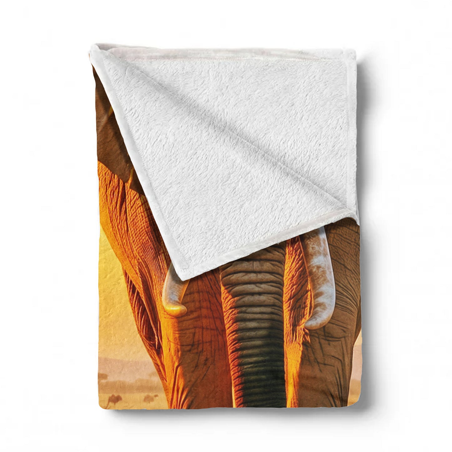 Wildlife African Elephant Light Weight Fleece Blanket