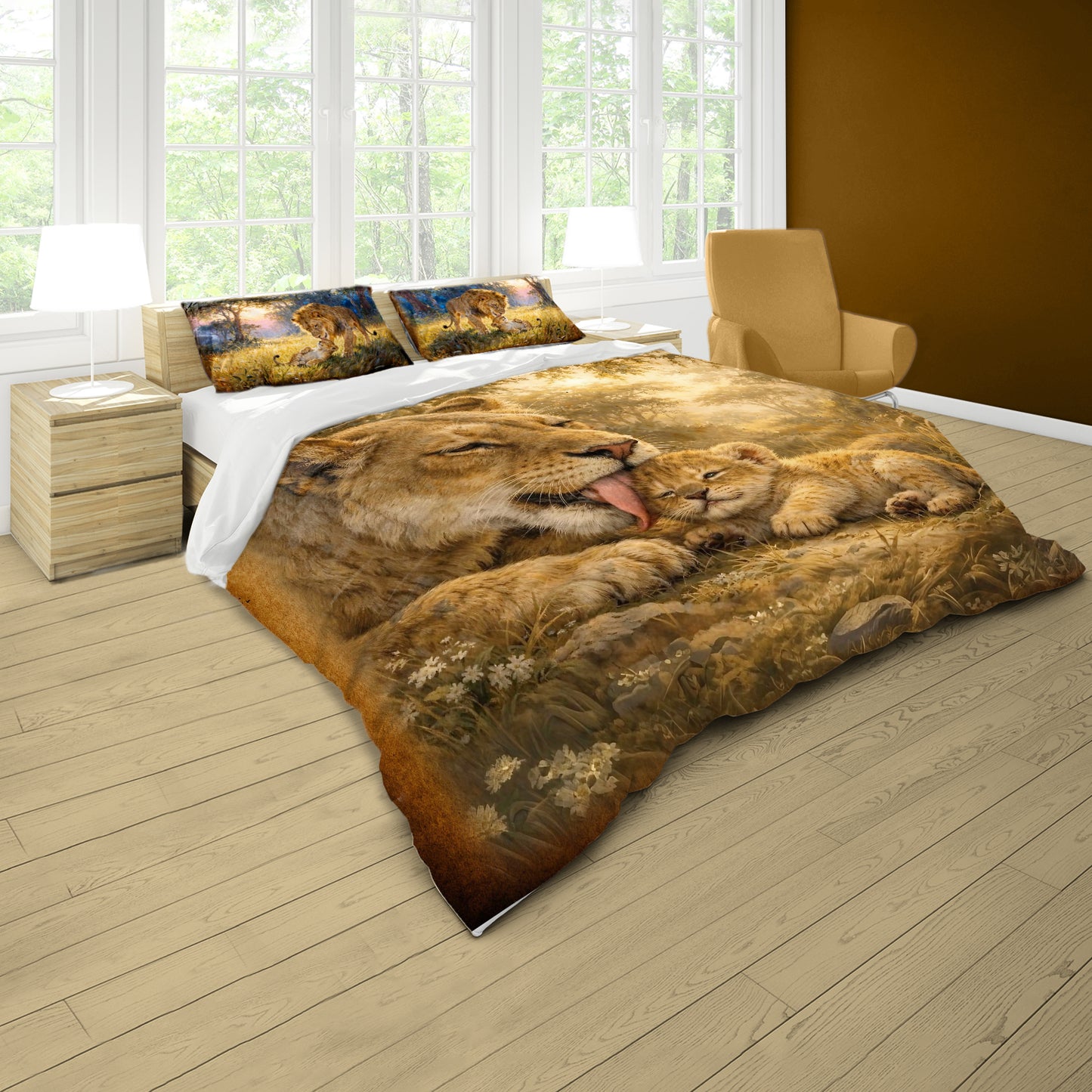 Wildlife African Lion Duvet Cover Set