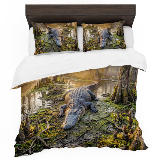 Wildlife Alligator Duvet Cover Set