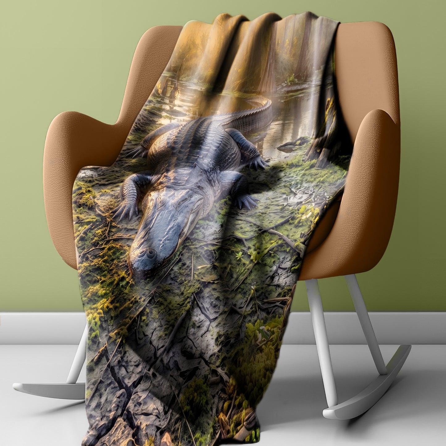 Wildlife Alligator Light Weight Fleece Blanket
