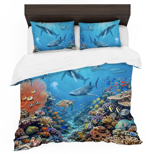 Wildlife Beneath the Ocean Duvet Cover Set