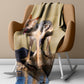 Wildlife Blacked Backed Jackal At Waterhole Light Weight Fleece Blanket by Fanie Heymans