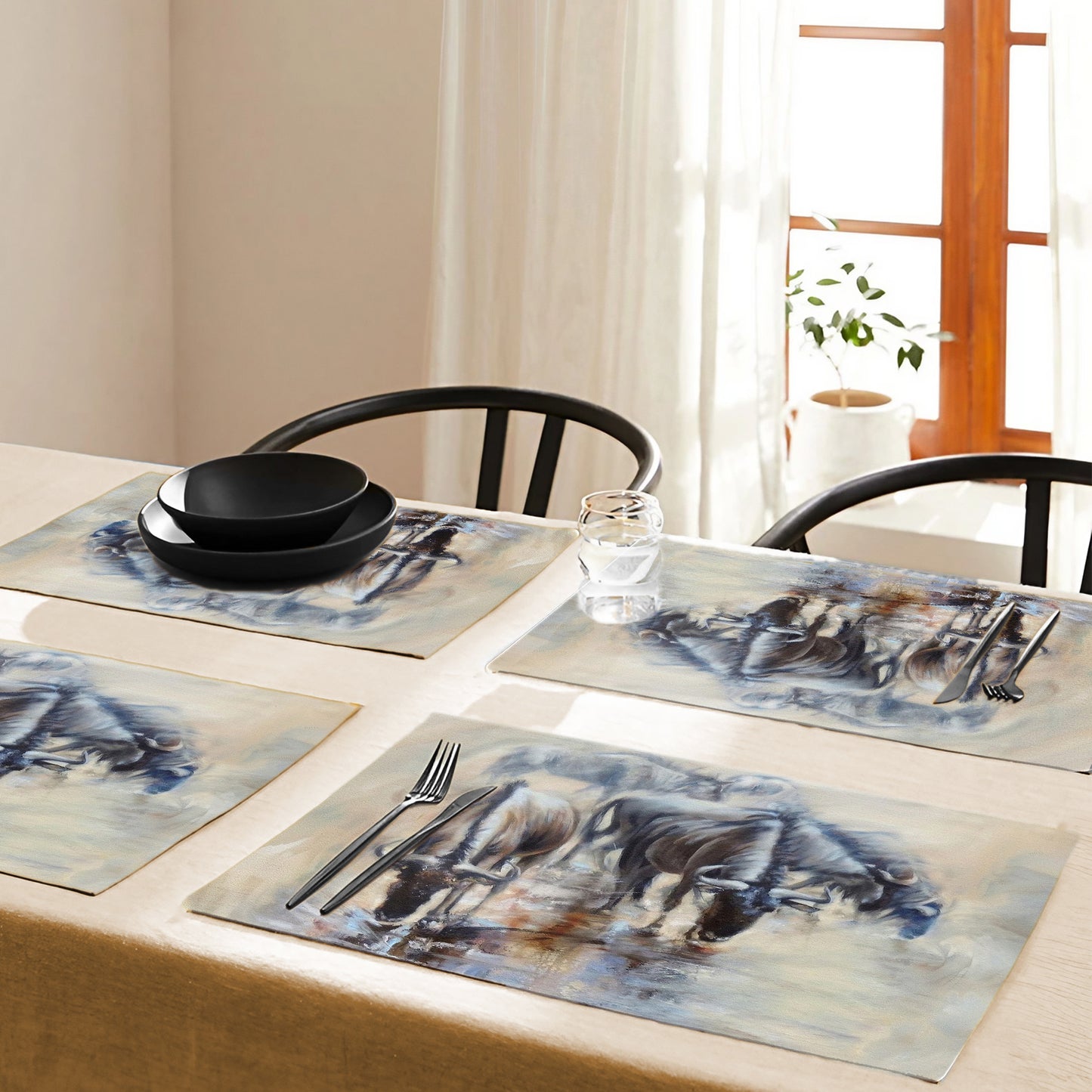 Wildlife Blue Wildebeest Placemats