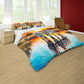 Wildlife Crimson Sunset Zebra Duvet Cover Set
