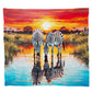Wildlife Crimson Sunset Zebra Light Weight Fleece Blanket