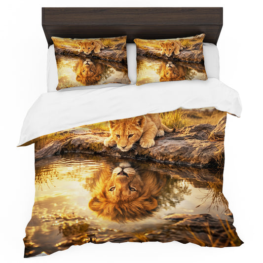Wildlife Cubs Are Lions Duvet Cover Set