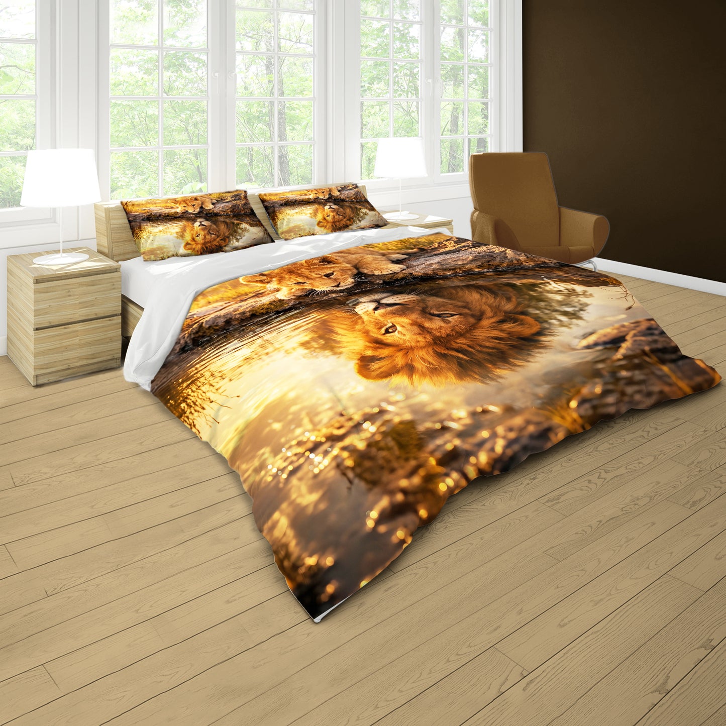 Wildlife Cubs Are Lions Duvet Cover Set