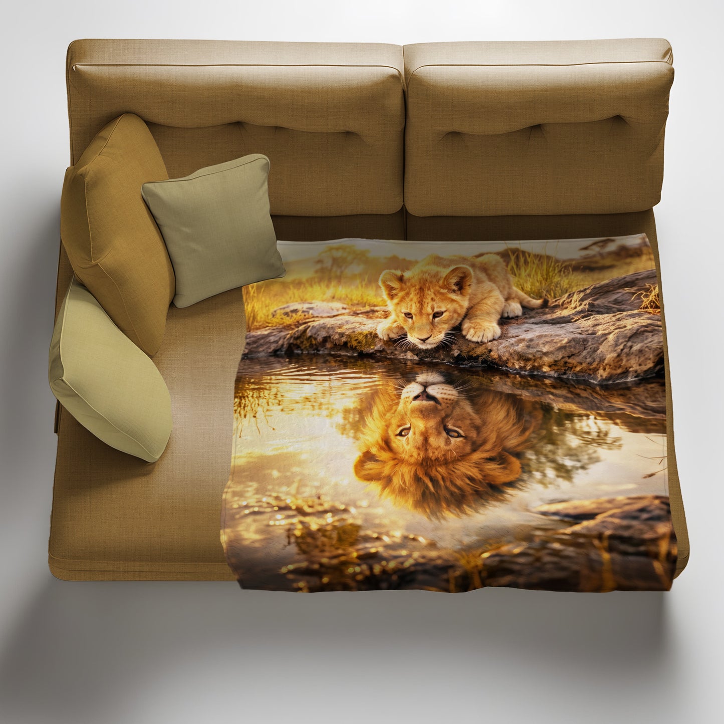 Wildlife Cubs Are Lions Light Weight Fleece Blanket