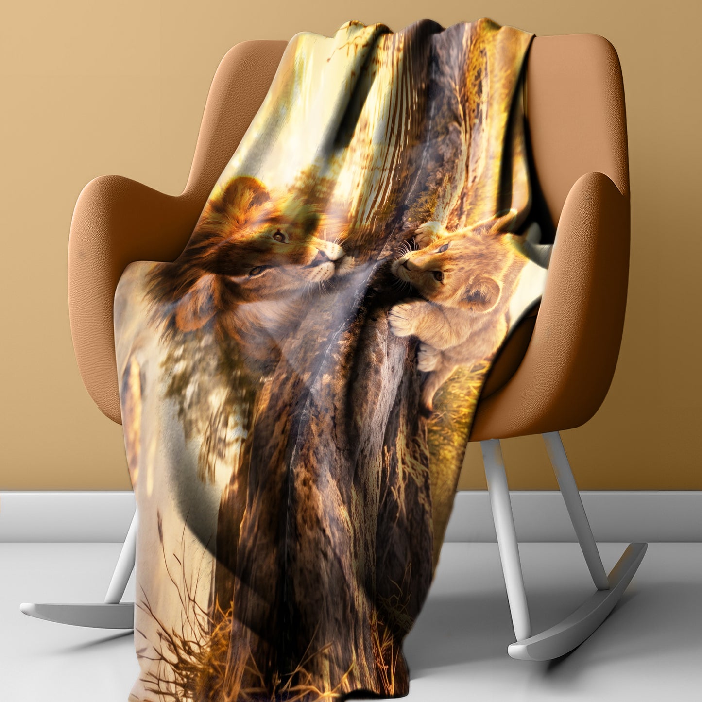 Wildlife Cubs Are Lions Light Weight Fleece Blanket