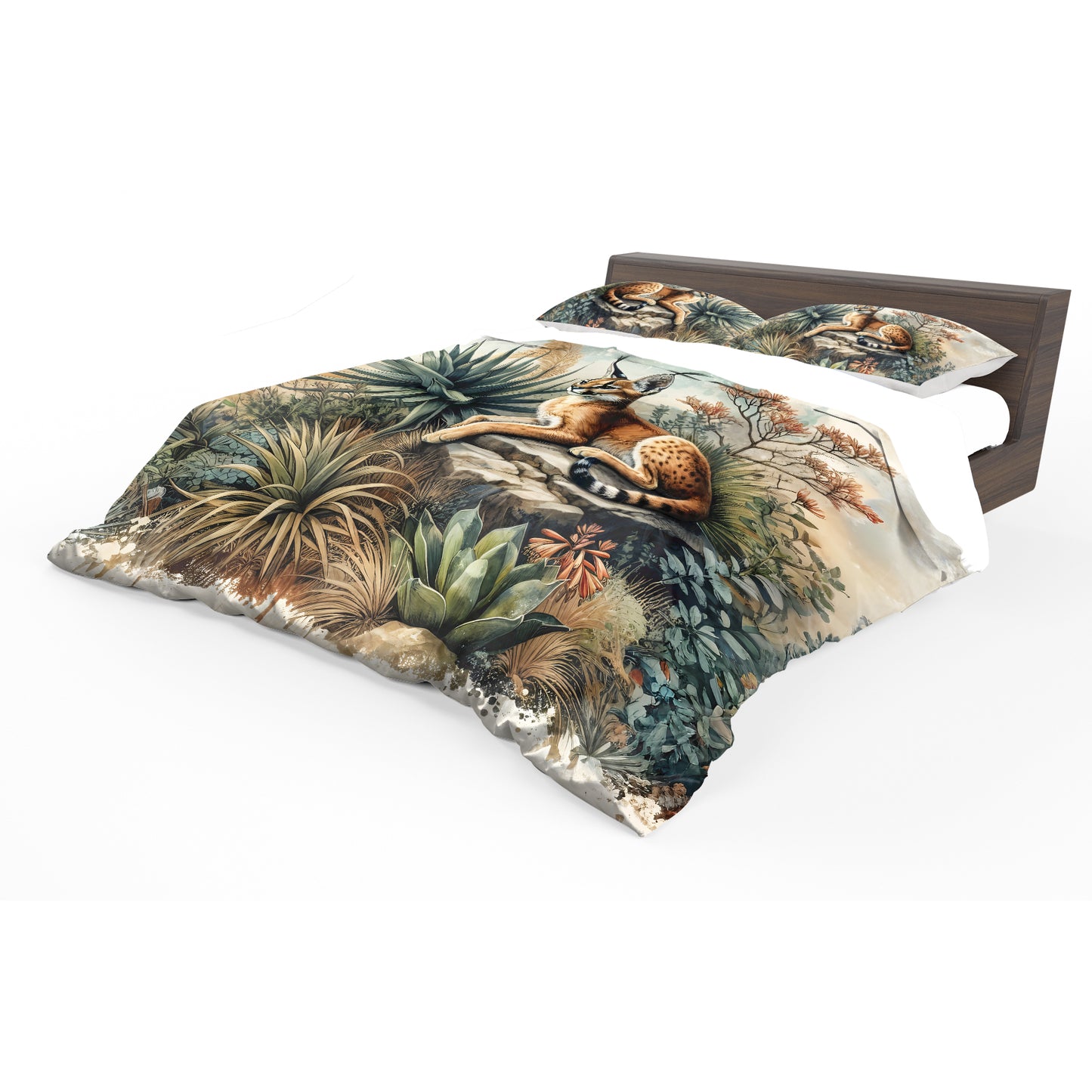 Wildlife Desert Lynx Duvet Cover Set