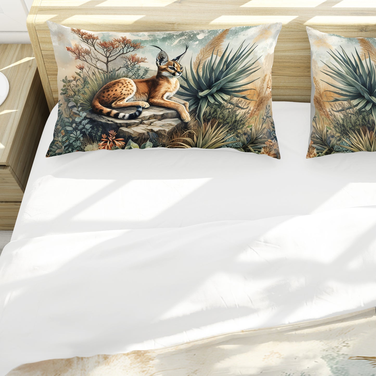 Wildlife Desert Lynx Duvet Cover Set