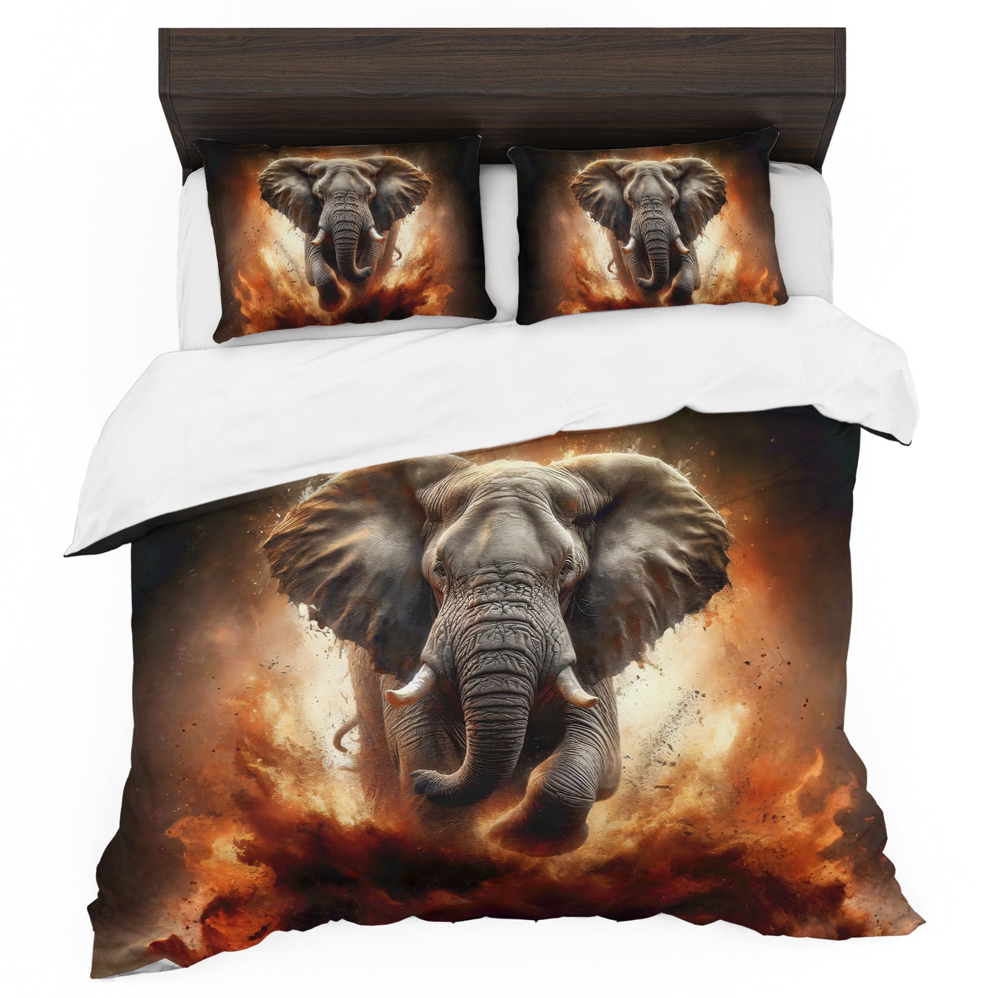 Wildlife Elephant Bull Duvet Cover Set