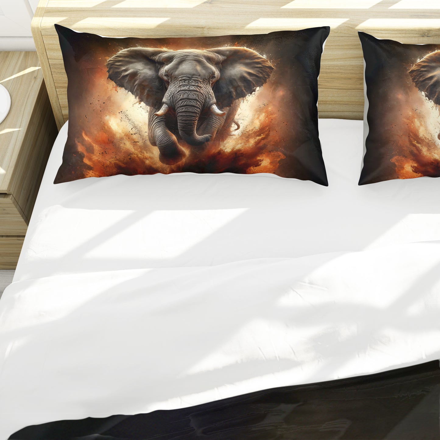 Wildlife Elephant Bull Duvet Cover Set