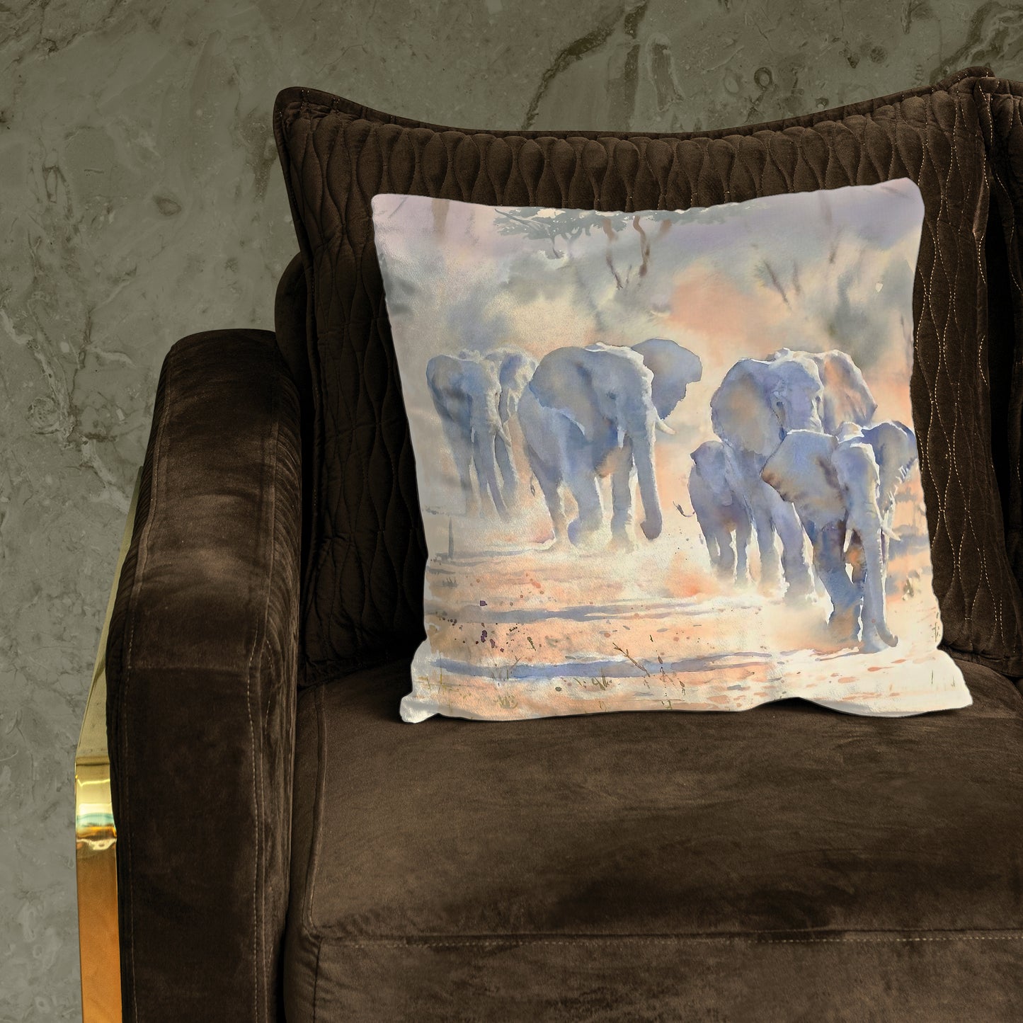 Wildlife Elephant Herd Luxury Scatter
